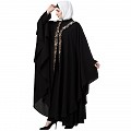 Double layered Irani Kaftan abaya- Black Double layered Irani Kaftan abaya- Black